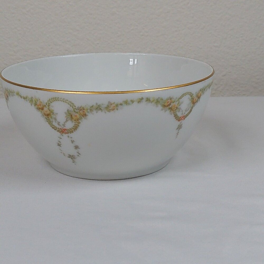 Rosenthal Donatello Briar Rose Fine China Cranberry Bowl 5.5" Vintage Germany - Picture 4 of 9